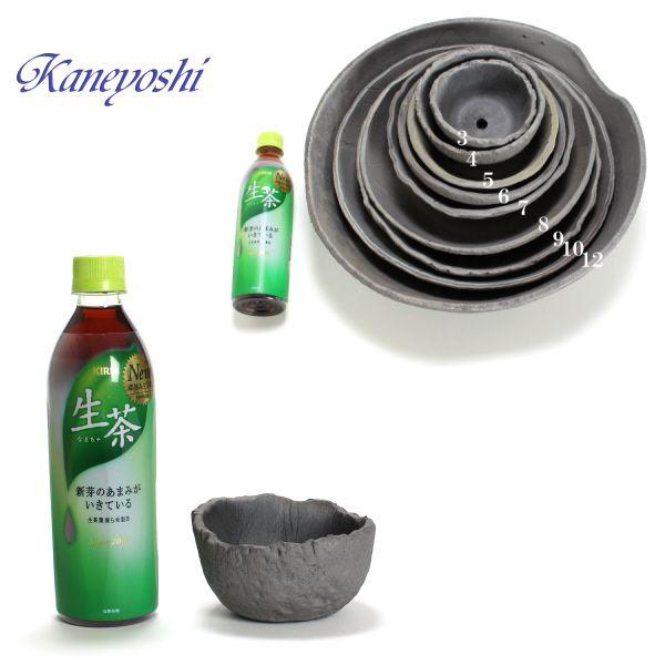 植木鉢 おしゃれ 安い 陶器 サイズ 10cm 山野草 丸 手造り 3号 エンシャント 室内 屋外 グレー 色 |  | 03