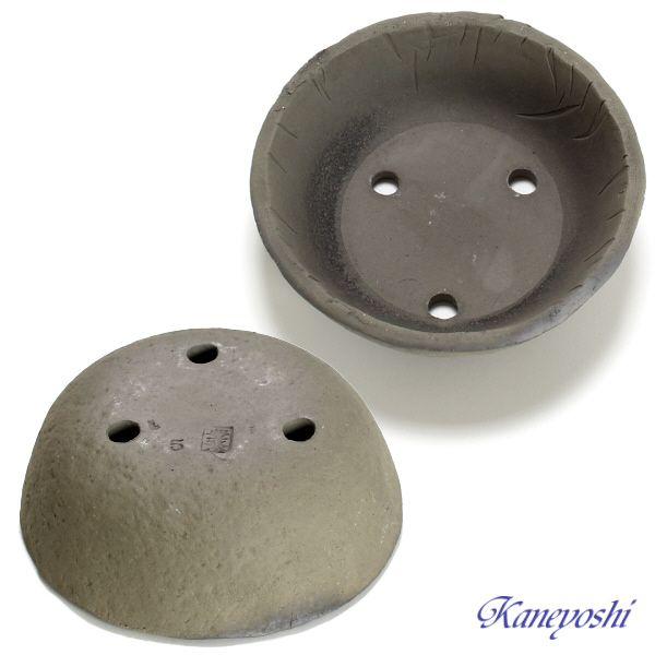 植木鉢 おしゃれ 安い 陶器 サイズ 15cm 山野草 丸 手造り 5号 エンシャント 室内 屋外 グレー 色 |  | 02