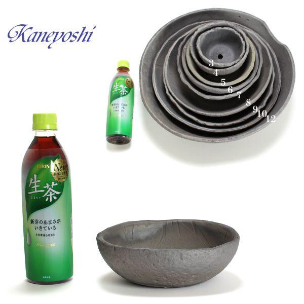 植木鉢 おしゃれ 安い 陶器 サイズ 18cm 山野草 丸 手造り 6号 エンシャント 室内 屋外 グレー 色 |  | 03