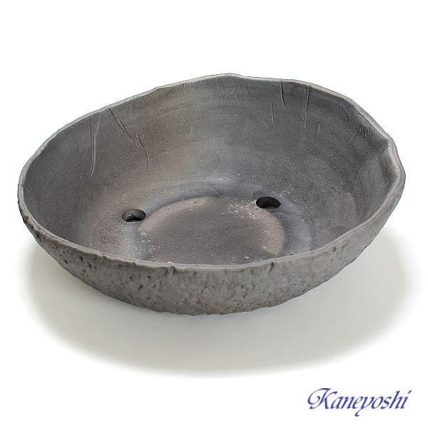 植木鉢 おしゃれ 安い 陶器 サイズ 24cm 山野草 丸 手造り 8号 エンシャント 室内 屋外 グレー 色 |  | 01
