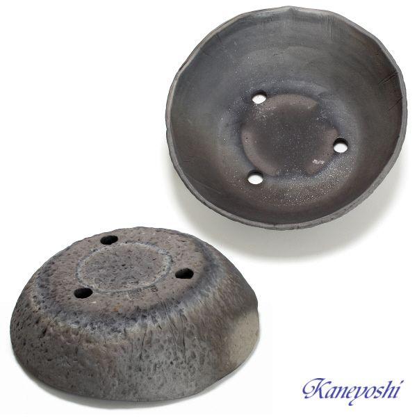 植木鉢 おしゃれ 安い 陶器 サイズ 24cm 山野草 丸 手造り 8号 エンシャント 室内 屋外 グレー 色 |  | 02