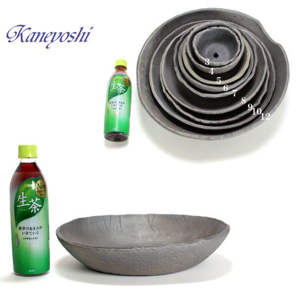 植木鉢 おしゃれ 安い 陶器 サイズ 31cm 山野草 丸 手造り 10号 エンシャント 室内 屋外 グレー 色 |  | 03