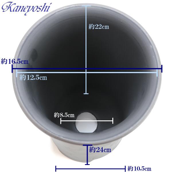 植木鉢 おしゃれ 安い 陶器 サイズ 16.5cm 長ラン鉢 5号 銀色 室内 屋外 いぶし グレー 色 |  | 03