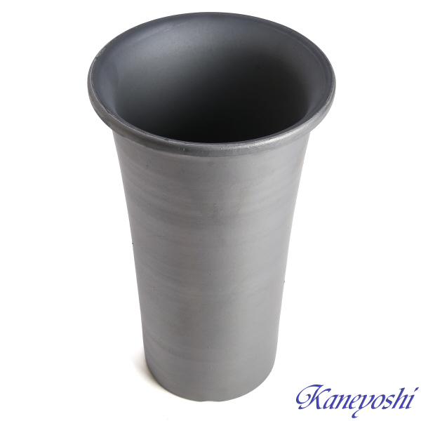 植木鉢 おしゃれ 安い 陶器 サイズ 18.5cm 長ラン鉢 6号 銀色 室内 屋外 いぶし グレー 色 |  | 02