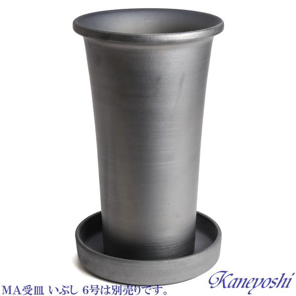 植木鉢 おしゃれ 安い 陶器 サイズ 18.5cm 長ラン鉢 6号 銀色 室内 屋外 いぶし グレー 色 |  | 07