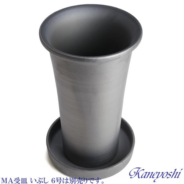 植木鉢 おしゃれ 安い 陶器 サイズ 18.5cm 長ラン鉢 6号 銀色 室内 屋外 いぶし グレー 色 |  | 08