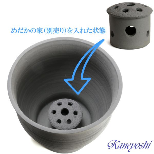 睡蓮鉢　めだか鉢　鉢カバー　植木鉢　陶器　おしゃれ　大型　サイズ　40cm　日本製　水瓶変形１３号 手造り エンシャント |  | 07