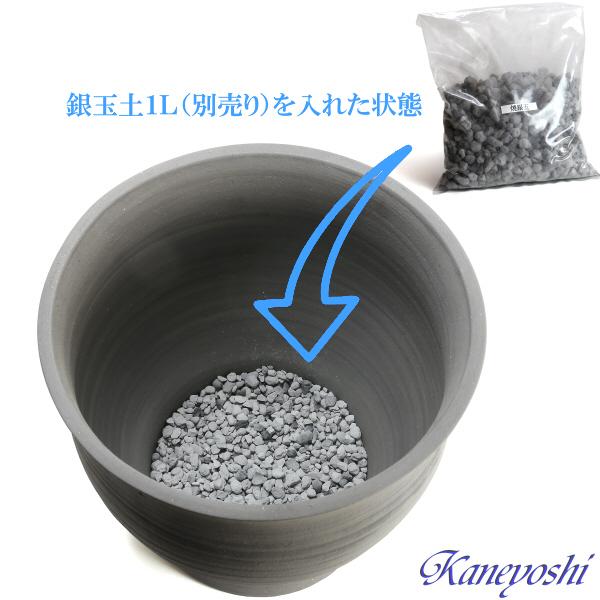 睡蓮鉢　めだか鉢　鉢カバー　植木鉢　陶器　おしゃれ　大型　サイズ　40cm　日本製　水瓶変形１３号 手造り エンシャント |  | 08
