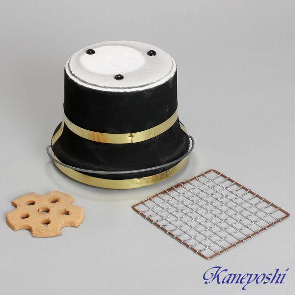 安心の日本製　日本の味は、いい火がつくる。KA0005　お座敷コンロ　黒　アミ、サナ付き |  | 04