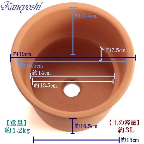 植木鉢 おしゃれ 安い 陶器 サイズ 19cm Sポット 6号 赤焼 室内 屋外 レンガ 色 |  | 03