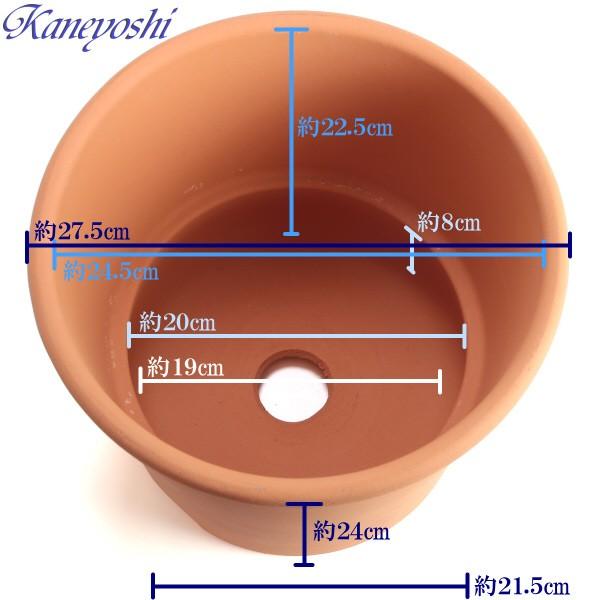 植木鉢 おしゃれ 安い 陶器 サイズ 27.5cm Sポット 9号 赤焼 室内 屋外 レンガ 色 |  | 03