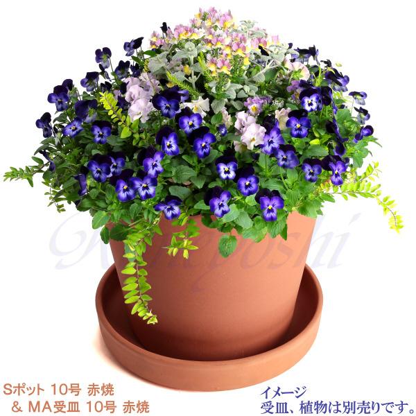 植木鉢 おしゃれ 安い 陶器 サイズ 31cm Sポット 10号 赤焼 室内 屋外 レンガ 色 |  | 12