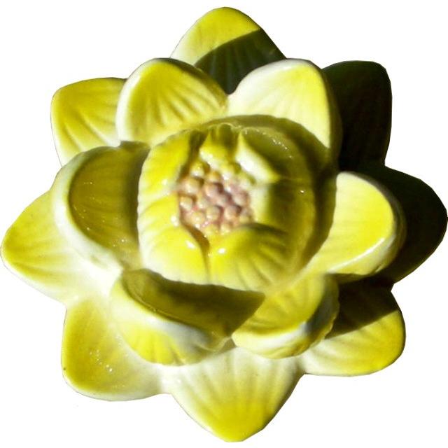 水に浮かぶ陶器　フロート 蓮の花　黄色 |  | 02