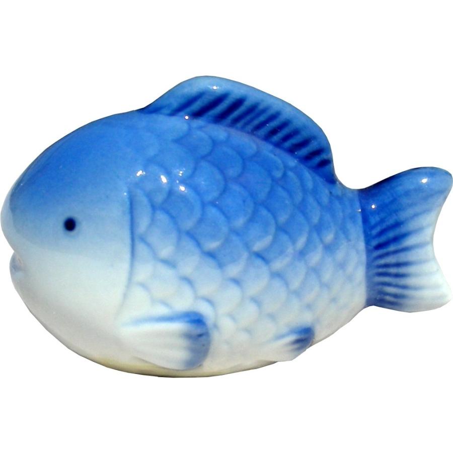 水に浮かぶ陶器　フロート フィシュ　青色 |  | 01