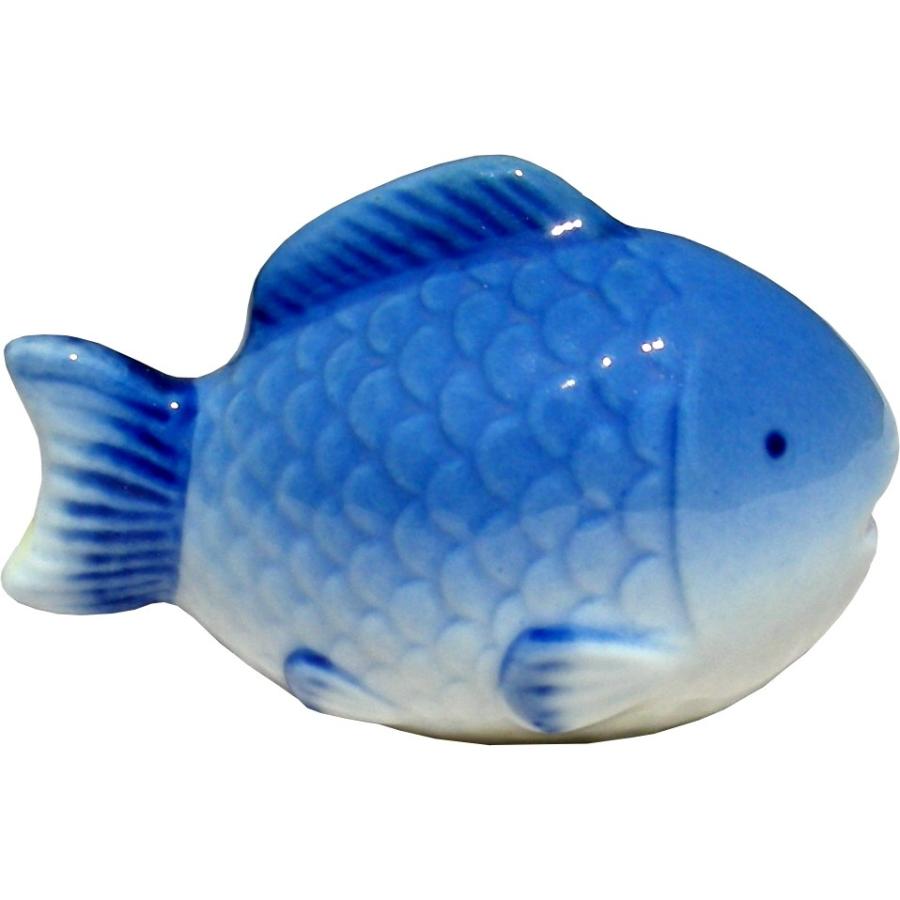 水に浮かぶ陶器　フロート フィシュ　青色 |  | 02