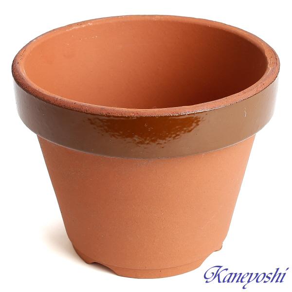 植木鉢 おしゃれ 安い 陶器 サイズ 14cm ダ温鉢 深 4.5号 レンガ色