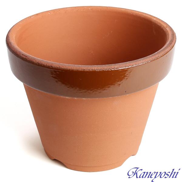 植木鉢 おしゃれ 安い 陶器 サイズ 18cm ダ温鉢 深 6号 レンガ色 室内 屋外 テラコッタ 色 国産 日本製 |  | 02