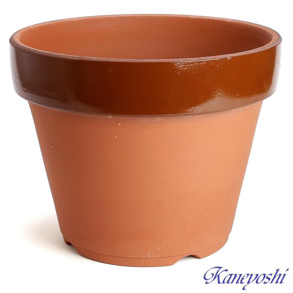 植木鉢 おしゃれ 安い 陶器 サイズ 37cm ダ温鉢 深 12号 レンガ色 室内 屋外 テラコッタ 色 国産 日本製 |  | 01
