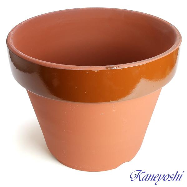 植木鉢 おしゃれ 安い 陶器 サイズ 46cm ダ温鉢 深 15号 レンガ色 室内 屋外 テラコッタ 色 国産 日本製 |  | 02