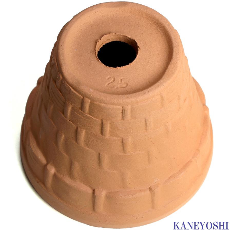 植木鉢 おしゃれ 安い 陶器 サイズ 8cm ＢＳＫ 2.5号 素焼 レンガ色 室内 屋外 テラコッタ 色 国産 日本製 |  | 04