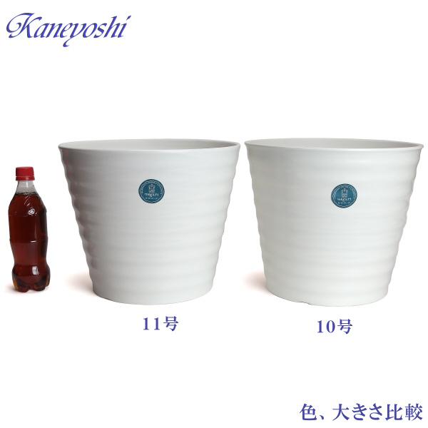 植木鉢　おしゃれ　プラスチック製　エコ　軽量　大型　丸　サイズ　３２ｃｍ　ジュプラ　１１号　ライスホワイト |  | 13
