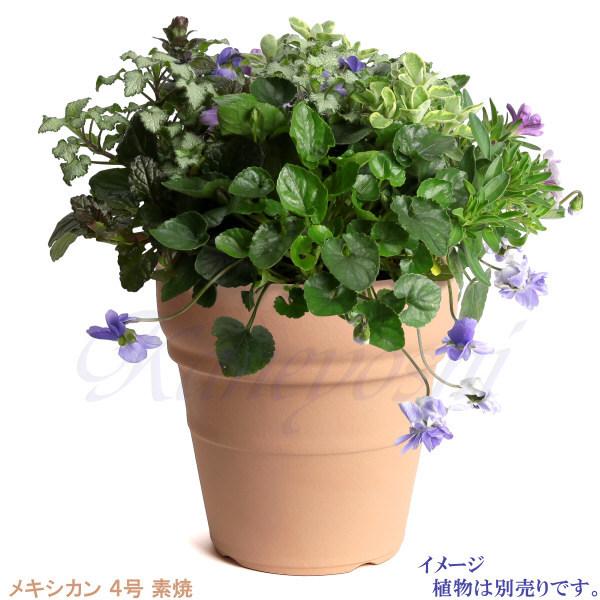 植木鉢 おしゃれ 安い 陶器 サイズ 12.5cm メキシカン 4号 素焼 室内 屋外 レンガ 色 |  | 07
