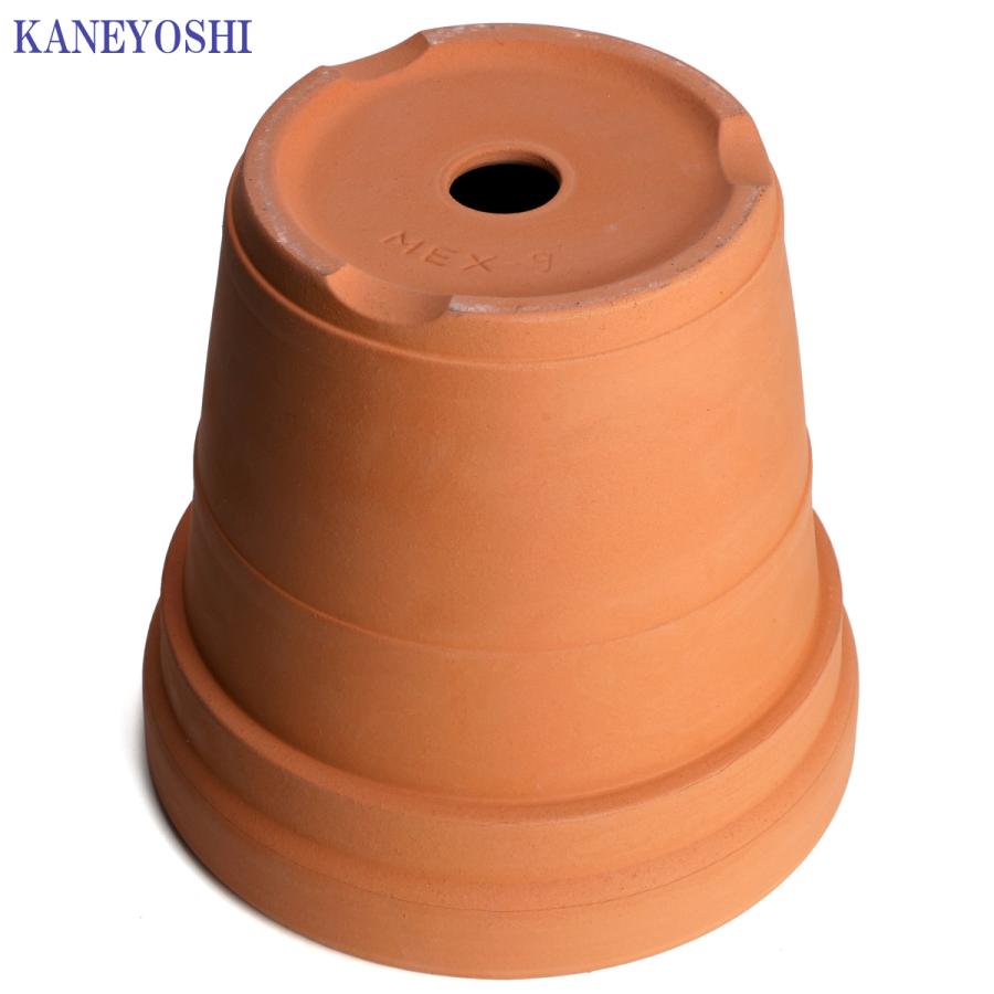 植木鉢 おしゃれ 安い 陶器 サイズ 28.5cm メキシカン ９号 赤焼 室内 屋外 レンガ 色 |  | 04