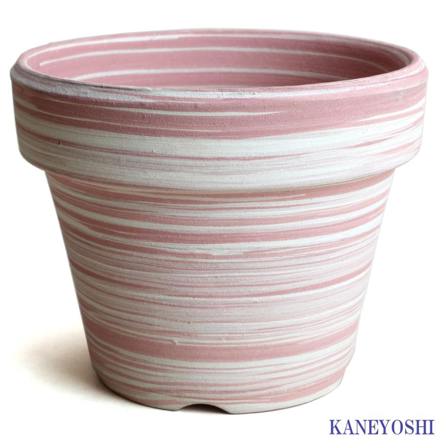 植木鉢 おしゃれ 安い 陶器 サイズ 12.5cm ふわりポット 4号  マーブルピンク　室内 屋外 桃 白 色 常滑焼 |  | 01