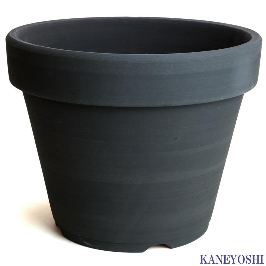植木鉢 おしゃれ 安い 陶器 サイズ 31.5cm ふわりポット 10号 ブラック　室内 屋外 黒 色 常滑焼 |  | 01