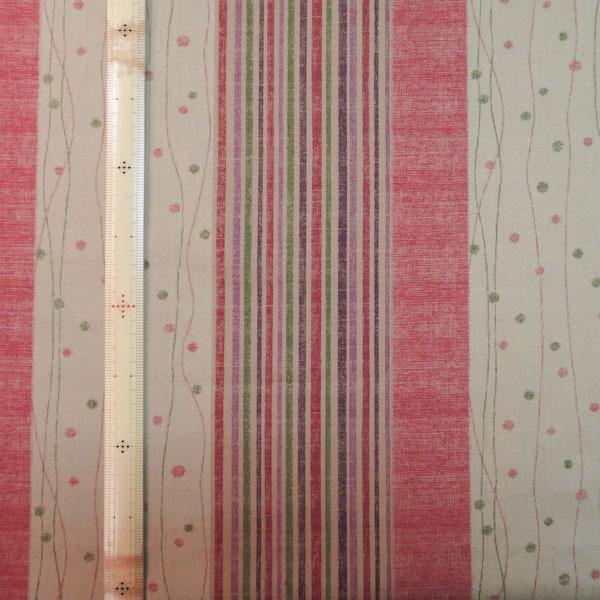 変り縞水玉文様　サザンクロス(ベージュ×赤) |  | 01