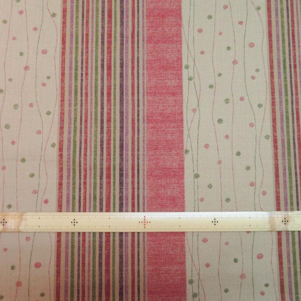 変り縞水玉文様　サザンクロス(ベージュ×赤) |  | 02