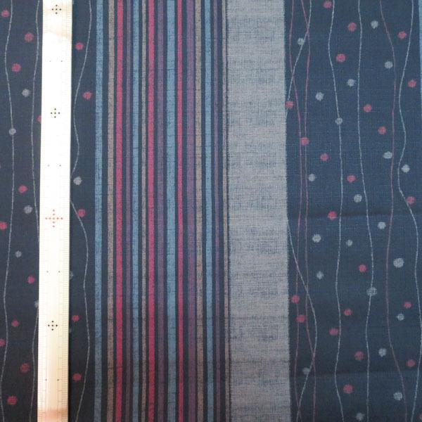 変り縞水玉文様　サザンクロス(黒) |  | 01