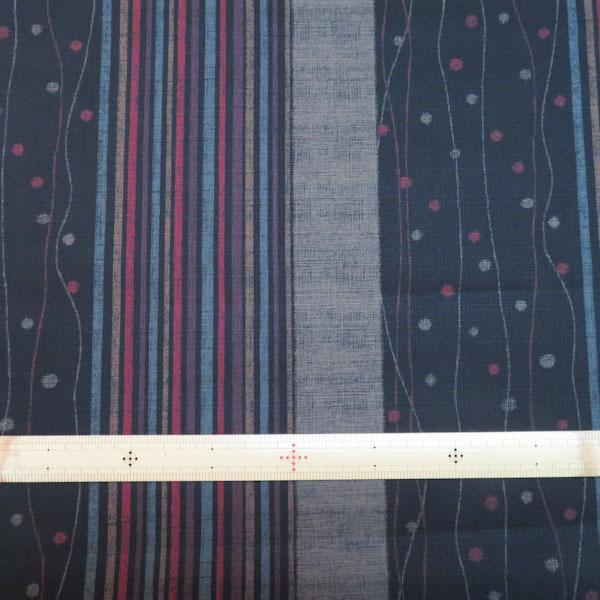 変り縞水玉文様　サザンクロス(黒) |  | 02