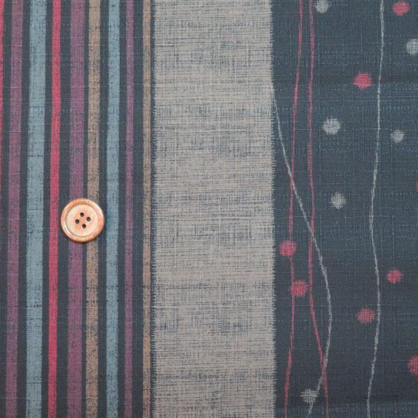 変り縞水玉文様　サザンクロス(黒) |  | 03