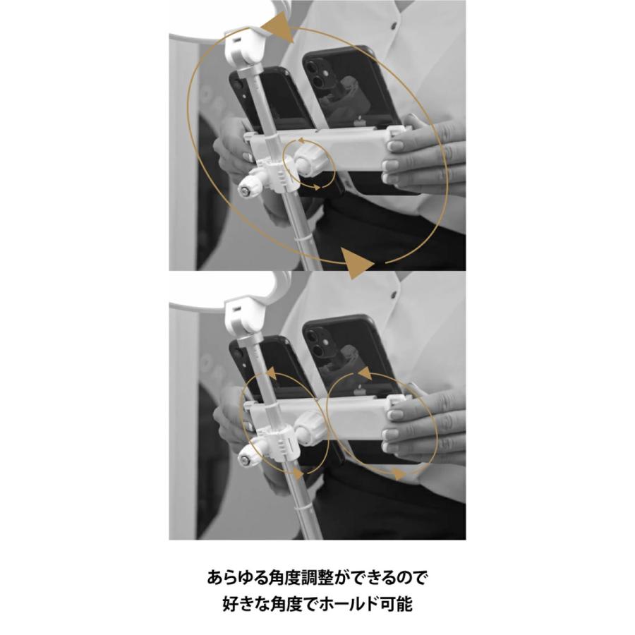 スマホホルダー 車載ホルダー 2台取り付け 角度調整 スマホ