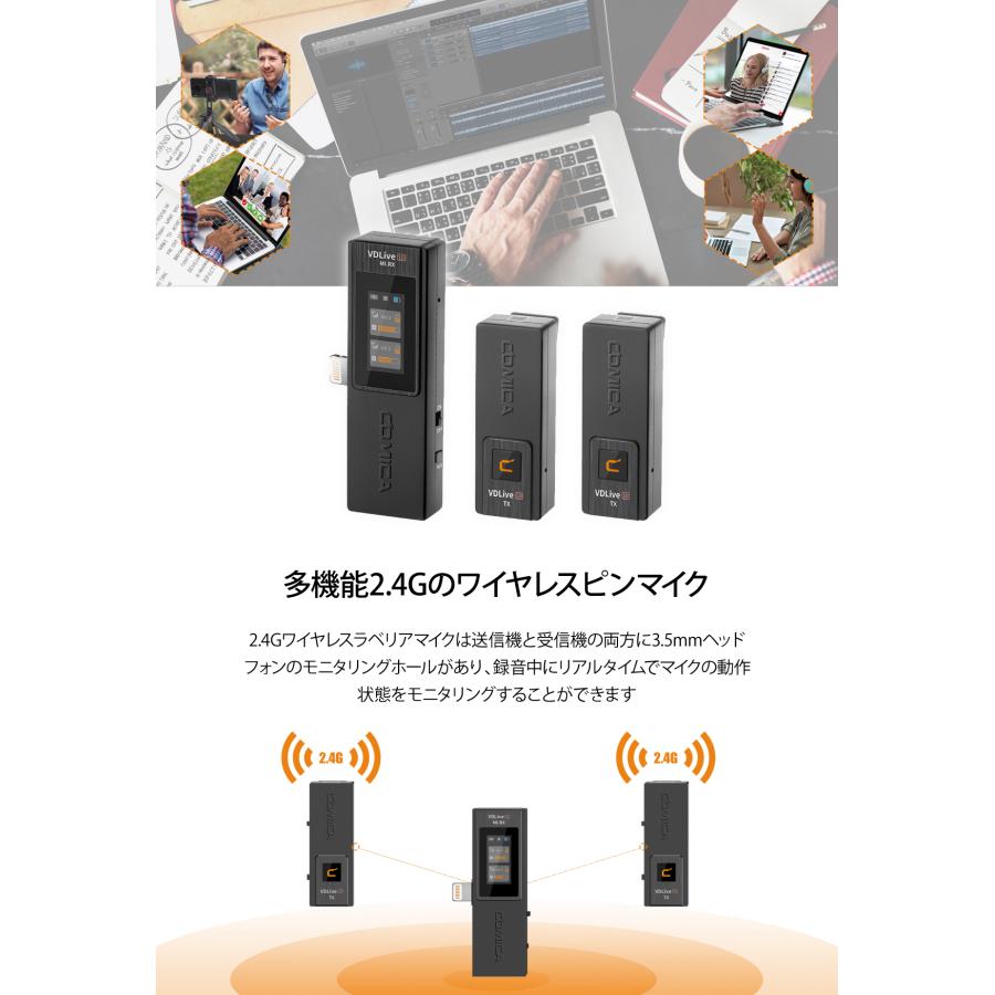 COMICA VDLive10 MI スマホ外付けマイク iPhone用 ワイヤレス