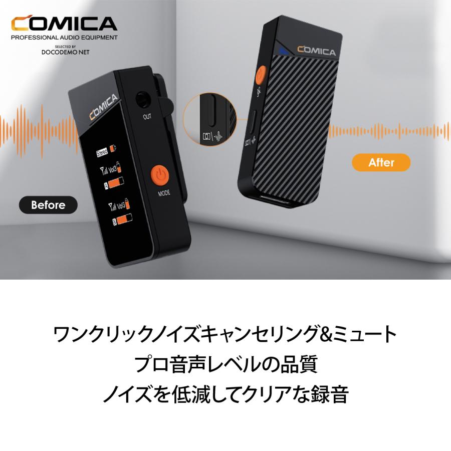 COMICA VIMO C3 2.4G デュアルチャンネル ミニ ワイヤレスマイク