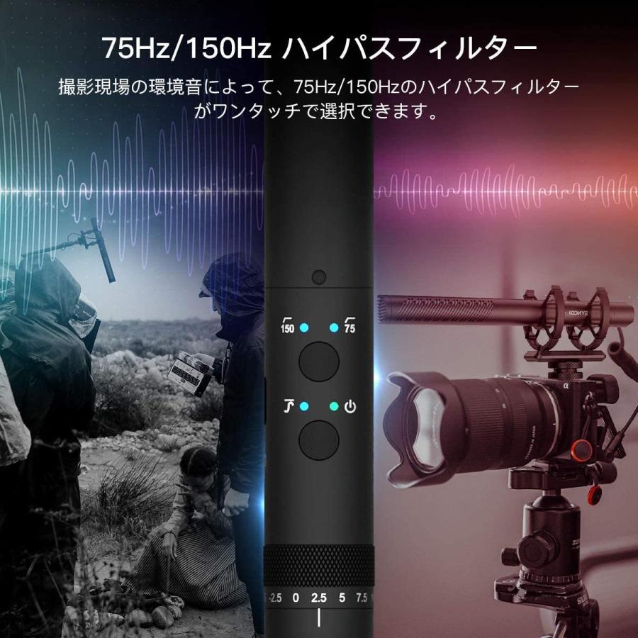 SYNCO Mic-D30 コンデンサーマイク-ガンマイク 外付けマイク ゲイン可調節 無段階ダイヤル75Hz&150Hz ハイパスフィルター  音声モニターニング カメラマイク