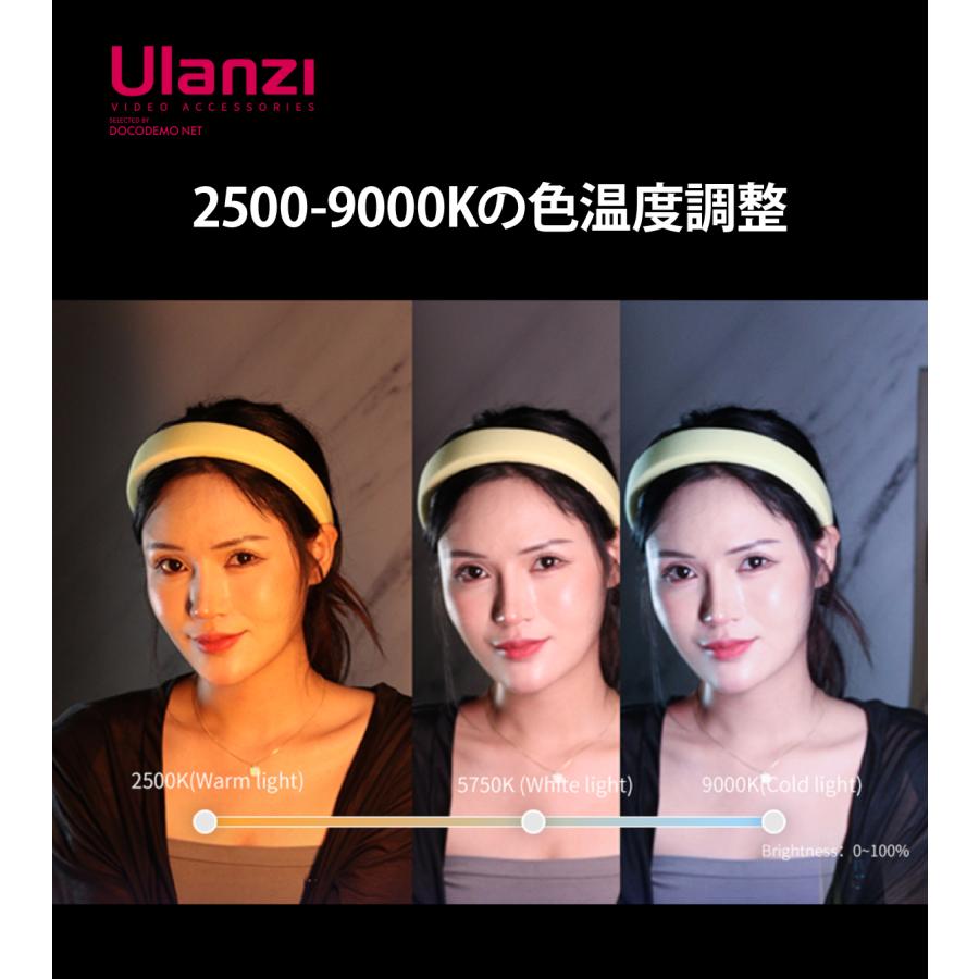 Ulanzi I-LIGHT マグネット式 LEDビデオライト 360°RGB撮影用ライト