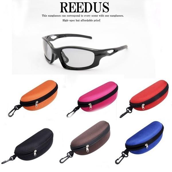 セミハードケース付き スポーツ　サングラス　調光　偏光　R002　バイク　ハーレー　野球　テニス　プレゼント　魚釣り　ゴルフ　自転車　 | 