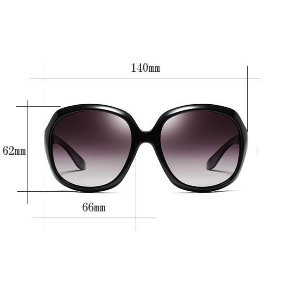 女性　偏光サングラス　巾着袋付き　LAD02 ビッグフレーム　UVカット　紫外線防止　ダークレッド　ハーレー　バイク　お洒落 |  | 02