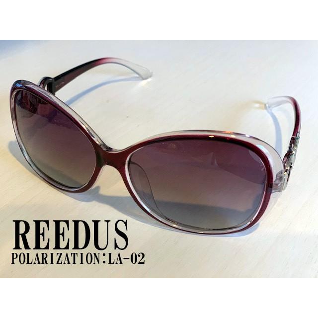 LA-02 巾着袋付き　パープル　女性　偏光サングラス　レディース　REEDUS　UVカット　紫外線防止　ゴルフ　ドライブ お洒落　ハーレー |  | 03