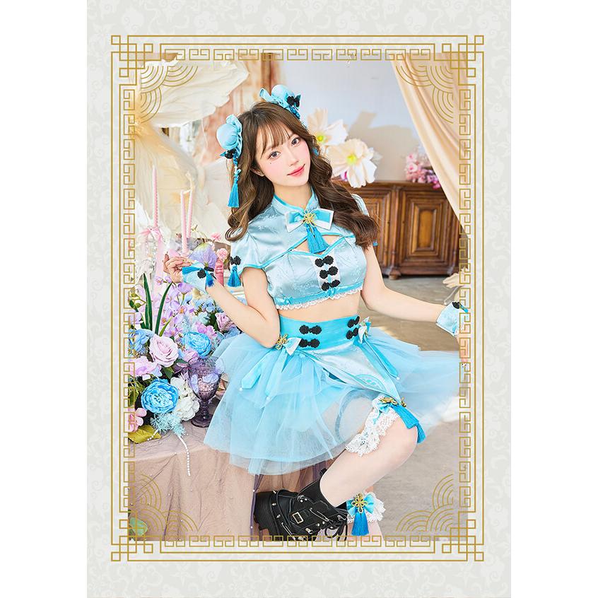 マリームーン チャイナワンピース ブルー 正規品]【あすつく】アイドル チャイナ ピンク パープル ブルー