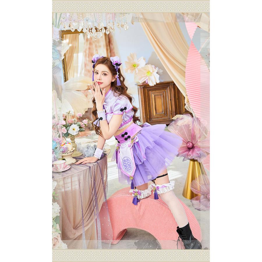 正規品]【あすつく】アイドル チャイナ ピンク パープル ブルー