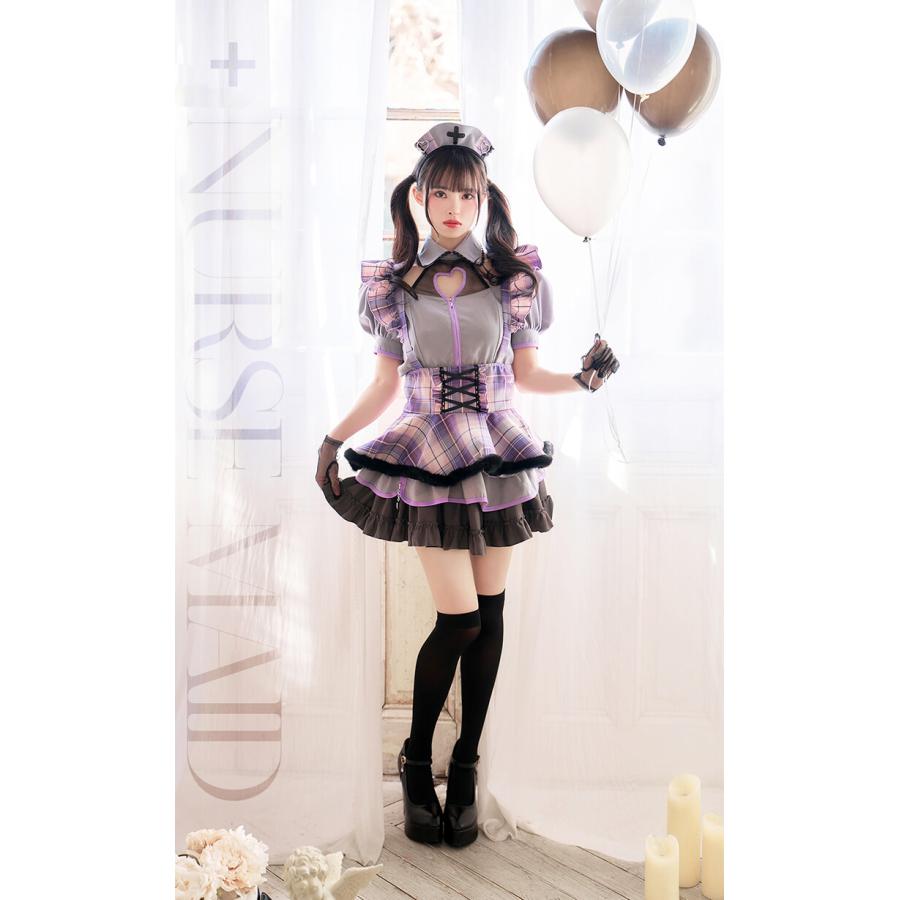 マリームーン コスプレ ナースメイド 紫 パープル ハロウィン 正規品