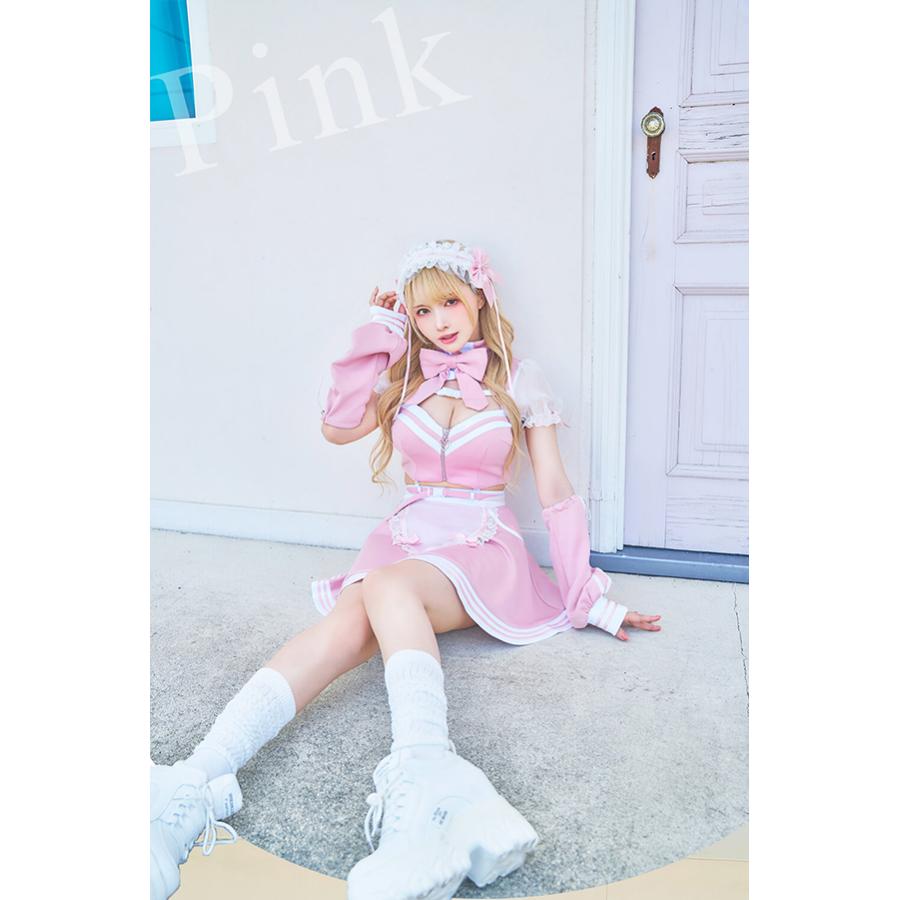 【Malymoon】コスプレメイド ウエイトレス ピンク 正規品]【あすつく】コスプレ メイド ウエイトレス シスル ピンク