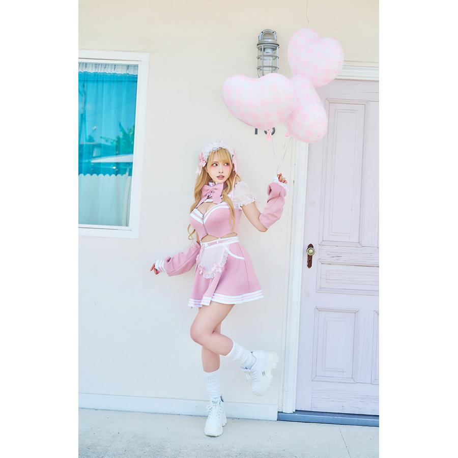 正規品]【あすつく】コスプレ メイド ウエイトレス シスル ピンク