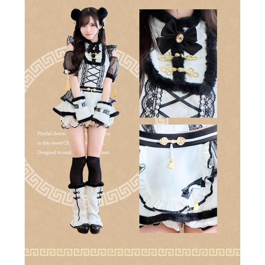 正規品]【あすつく】コスプレ チャイナ アニマル パンダ ブラック