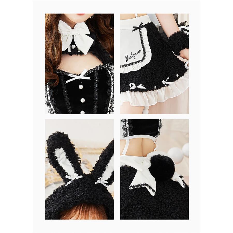 正規品]【あすつく】コスプレ メイド バニー うさぎ ウサ耳 ピンク