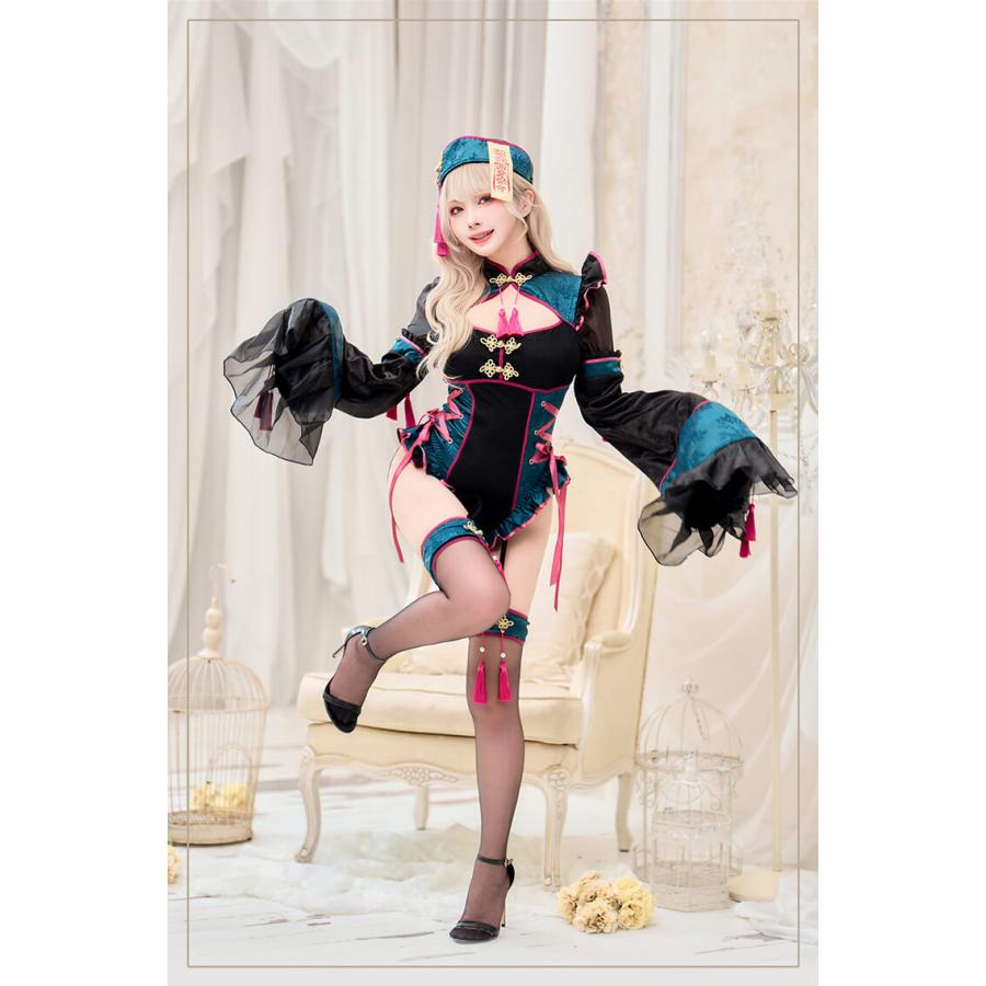 正規品]【あすつく】コスプレ キョンシー チャイナ 中国 グリーン